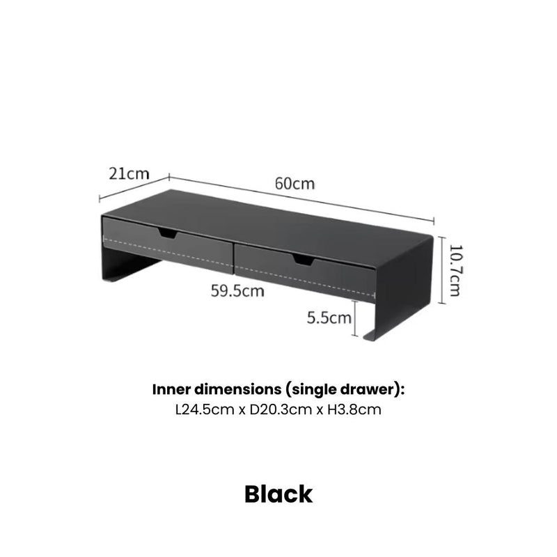 Desktop Monitor & Laptop Stand with Drawers
