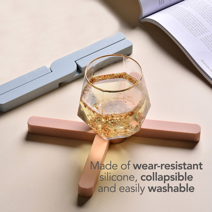 Extra Thick & Collapsible Silicone Heat Insulation Pad / Mat for Hot Pots, Pans & Crockery