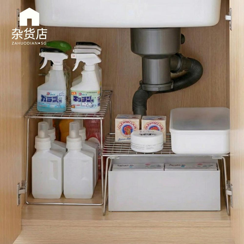 Foldable 304 Stainless Steel Under-Sink Storage Rack