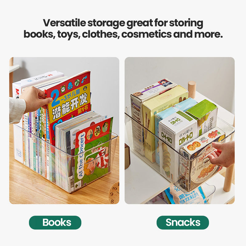 Clear Storage Organising Bin for Books & Miscellaneous Items 28.5cm depth
