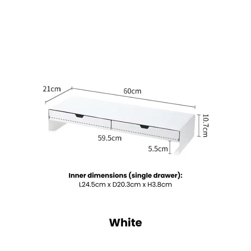 Desktop Monitor & Laptop Stand with Drawers