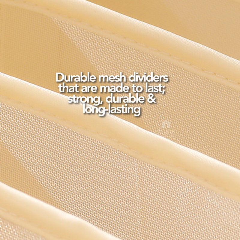 Fabric Clothes Storage Bin with Mesh Dividers