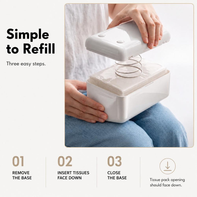 Minimalist Spring-Lift Tissue Box Holder