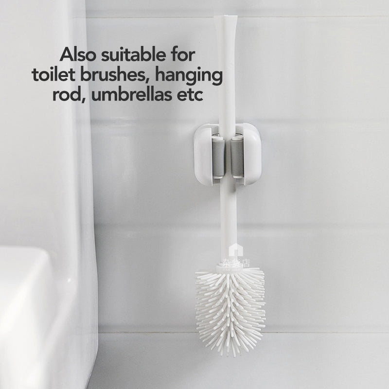 (Set of 3) Wall-Mounted Sleek Minimalist Mop Broom Holder