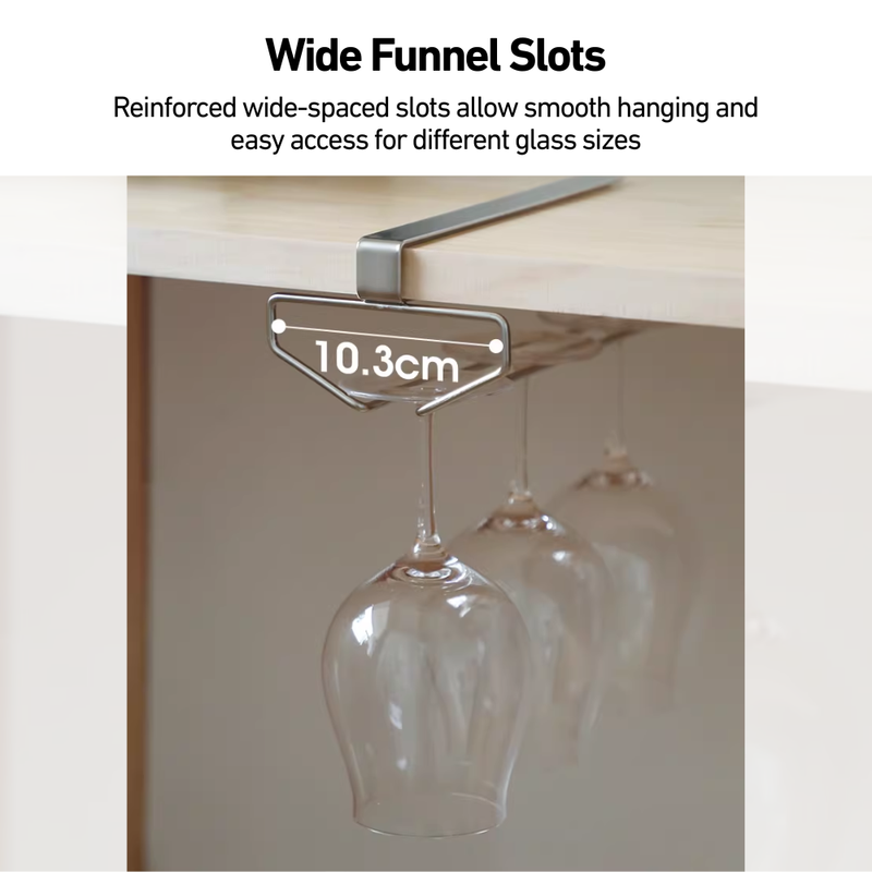 Under Cabinet Wine Glass Holder Organiser