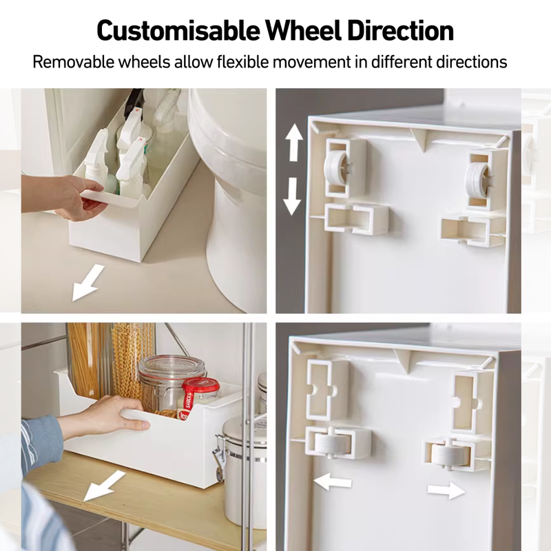 Slidable & Stackable Organiser with Wheels