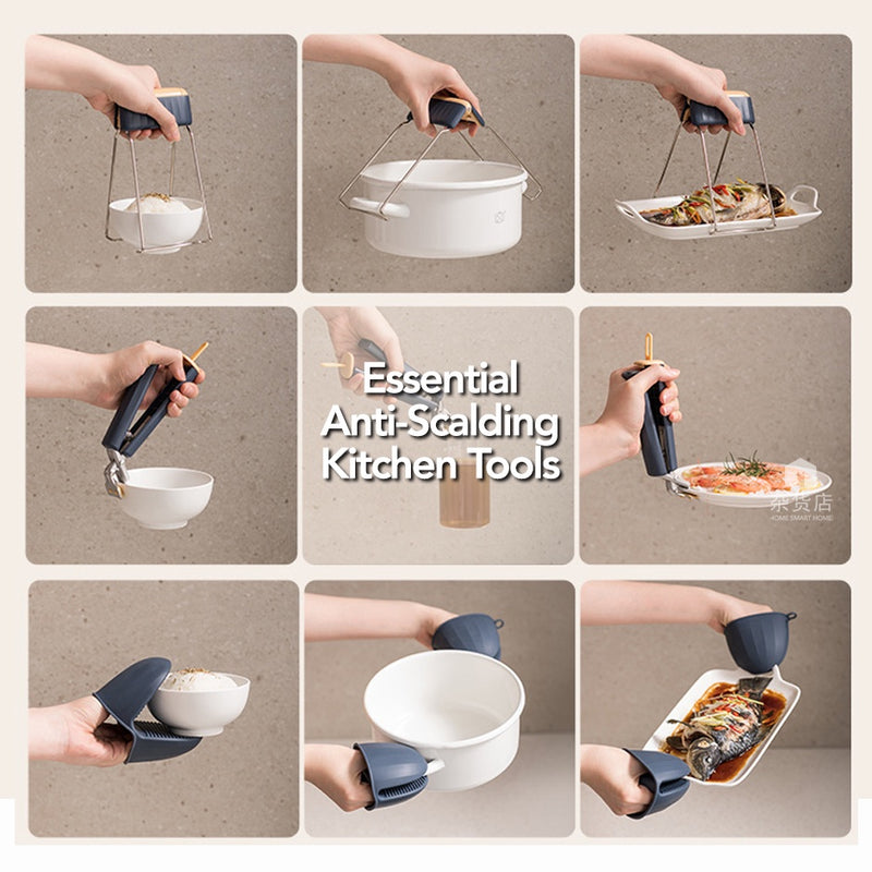 Essential Anti-scalding Kitchen Tools / Gripper / Clamp / Insulation Pad / Silicone Mittens