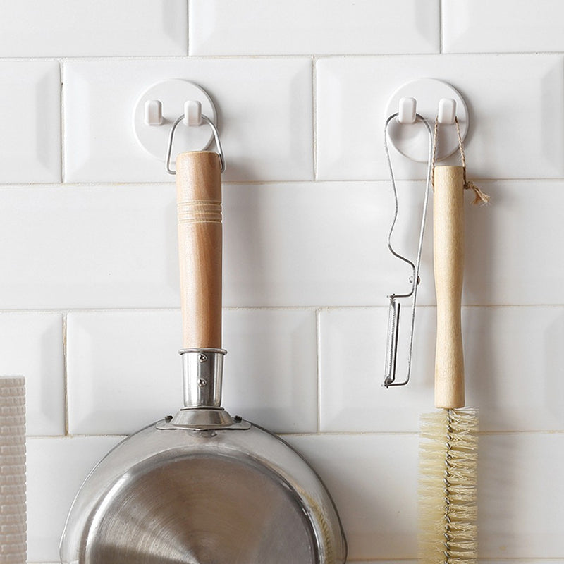 (Set of 2) Safety Power Plug Holder/ Hook With Adhesive