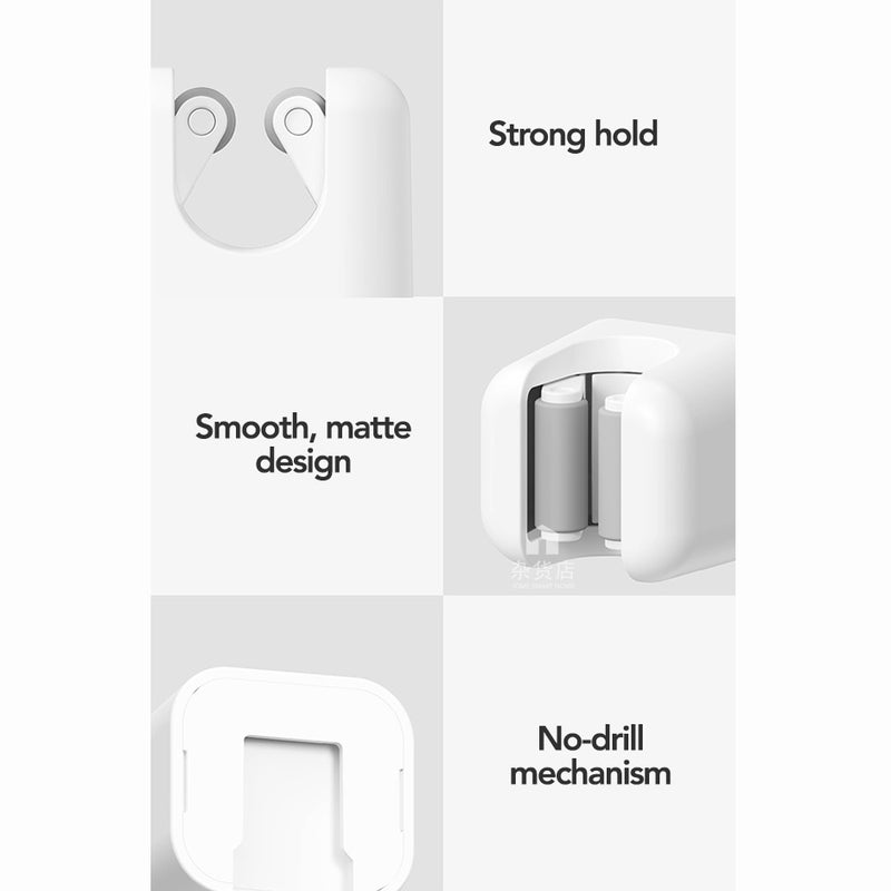 (Set of 3) Wall-Mounted Sleek Minimalist Mop Broom Holder