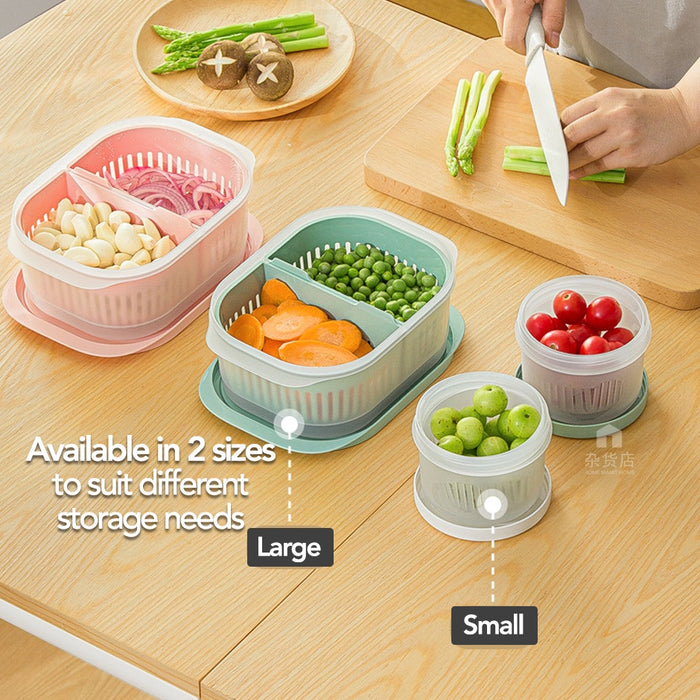 Dual Function Food Storage Container & Colander