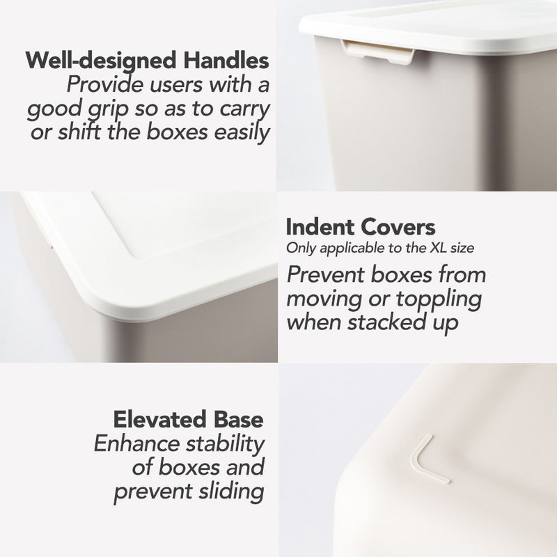 Japanese Minimalist Stackable Storage Boxes in Assorted Sizes