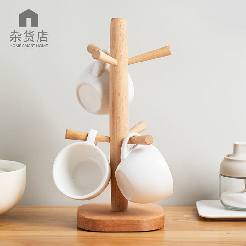 Japanese Style Minimalist Wooden Mug Stand / Cup Holder