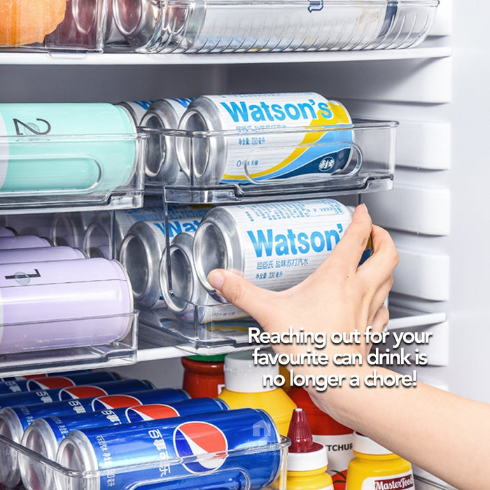 Dual Layer Canned Drinks Organiser for Fridge