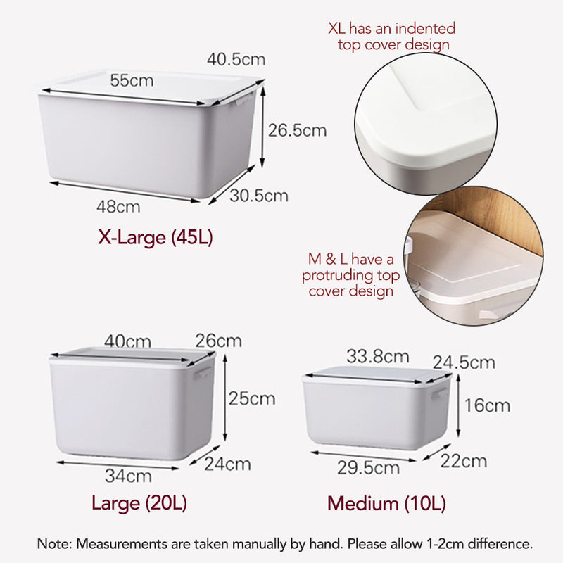 Japanese Minimalist Stackable Storage Boxes in Assorted Sizes