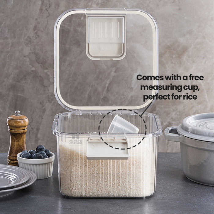 Airtight Rice Bucket with Date Markers