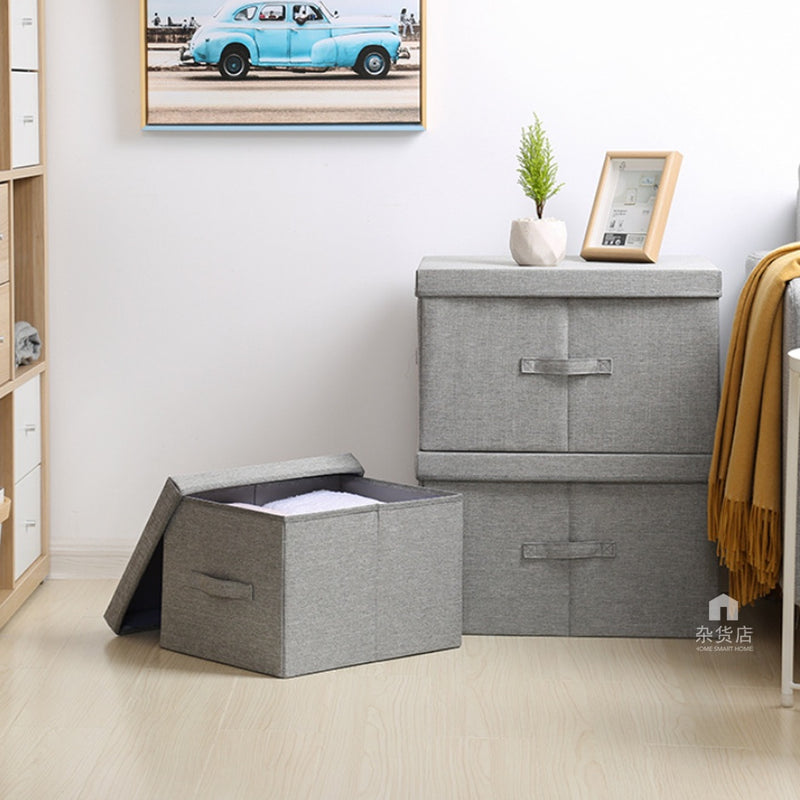 60L Large Capacity Foldable Fabric Storage Box with Lid