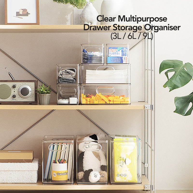 Clear Multipurpose Drawer Storage Organiser
