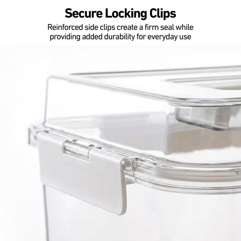 Extra Large Food-Safe Clear Airtight Multipurpose Storage Box with Handle