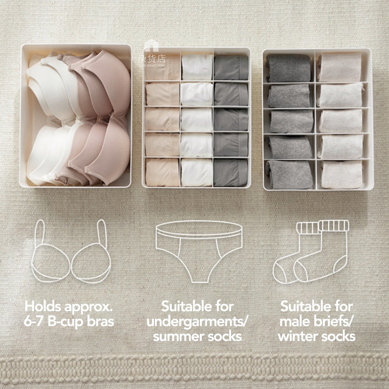 Lingerie / Undergarment / Socks & Accessories Wardrobe Organisers with Optional Lid