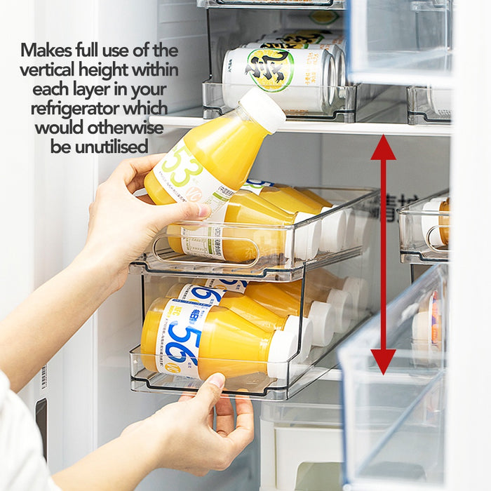 Dual Layer Canned Drinks Organiser for Fridge