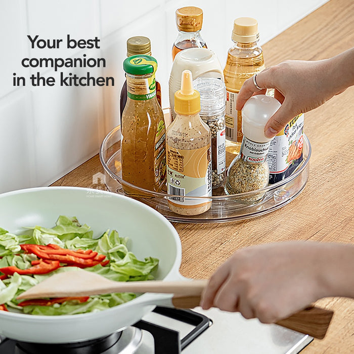 Clear Lazy Susan Rotating Tray for Condiments