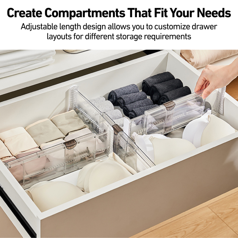 Adjustable & Extendable Drawer Dividers All-In-One