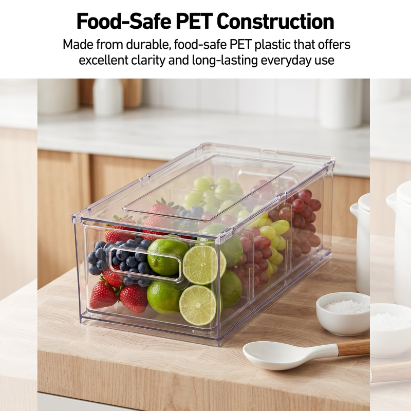 Multipurpose Clear Organisers with Dividers