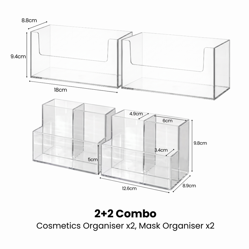 Cosmetics & Stationeries Tabletop & Mirror Cabinet Organiser