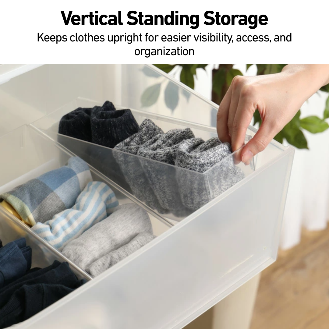 Like-it Japan Closet System Organiser for T-Shirts, Lingerie, & Socks