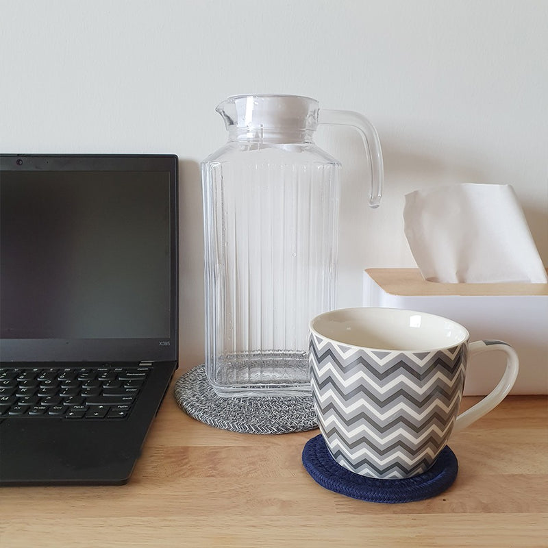 (Set of 2/3) Handmade Woven Round Coasters and Insulation Mat in Assorted Designs