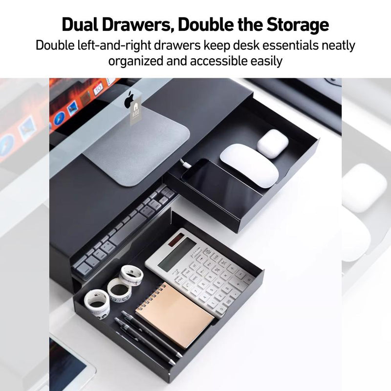 Desktop Monitor & Laptop Stand with Drawers