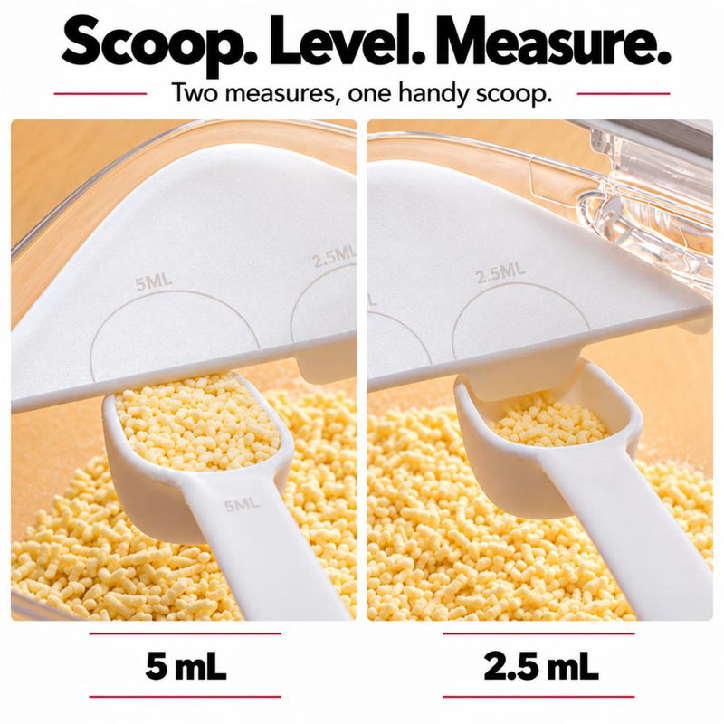 Flip Cover Seasoning Containers with Measuring Scoop