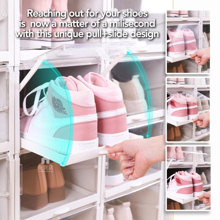 (Set of 3) Slide-out Stackable Shoe Organiser