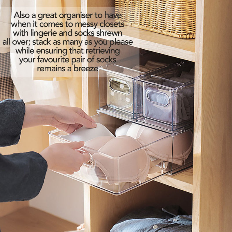 Clear Multipurpose Drawer Storage Organiser