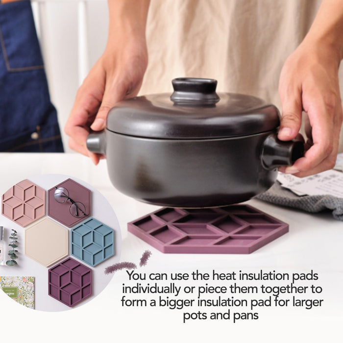 Hexagon Silicone Heat Insulation Pad with Dual Sides