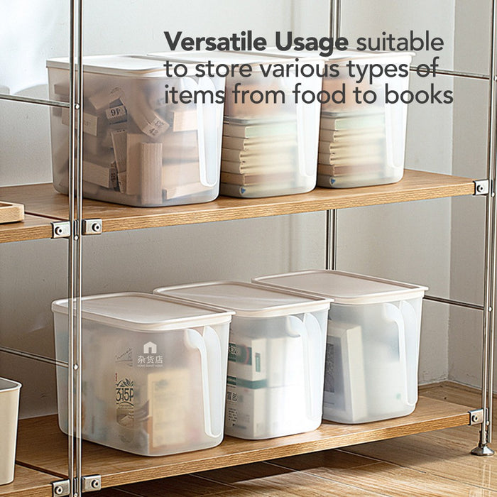 Kitchen Cabinet Storage Box with Lid & Handle