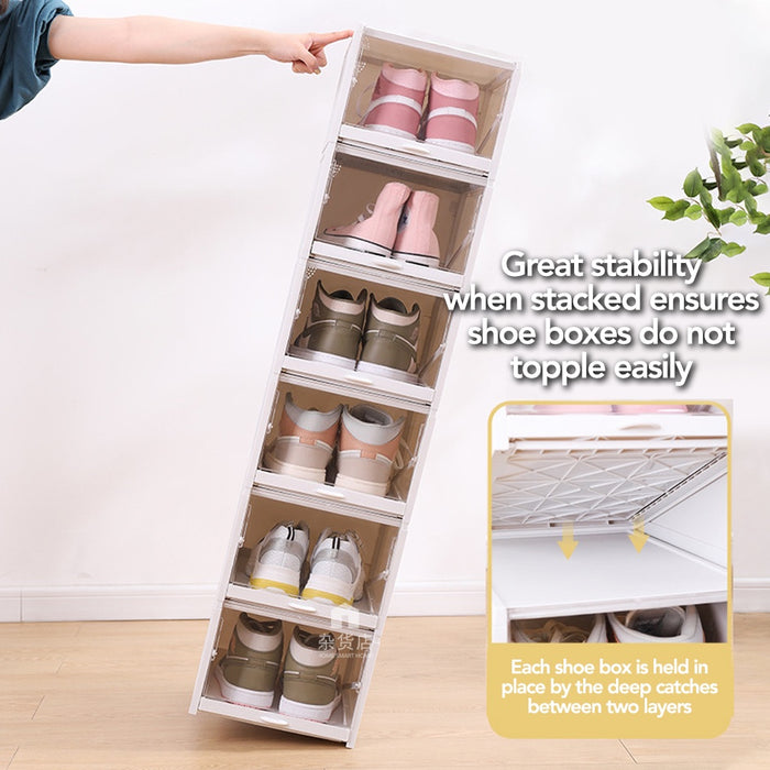 (Set of 3) Slide-out Stackable Shoe Organiser