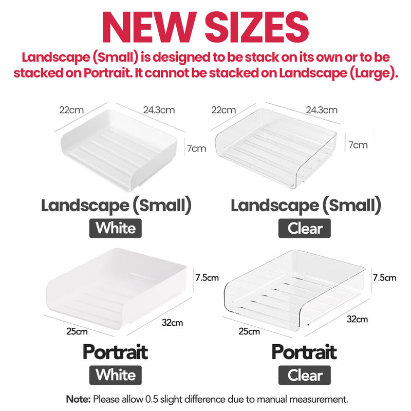 Stackable Document Magazine Stationeries Tray Organiser Stand