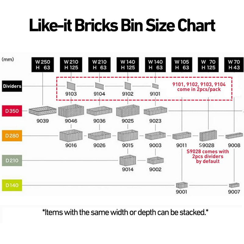Like-it Japan Multipurpose Modular Stackable Bricks Organiser