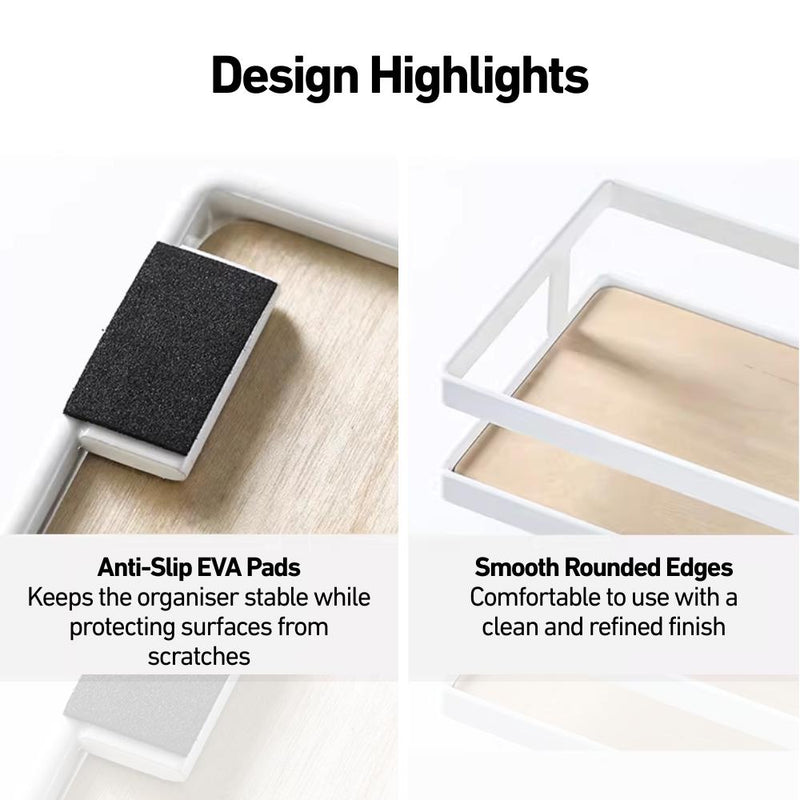Dual-tier Kitchen Condiments & Spices Organiser