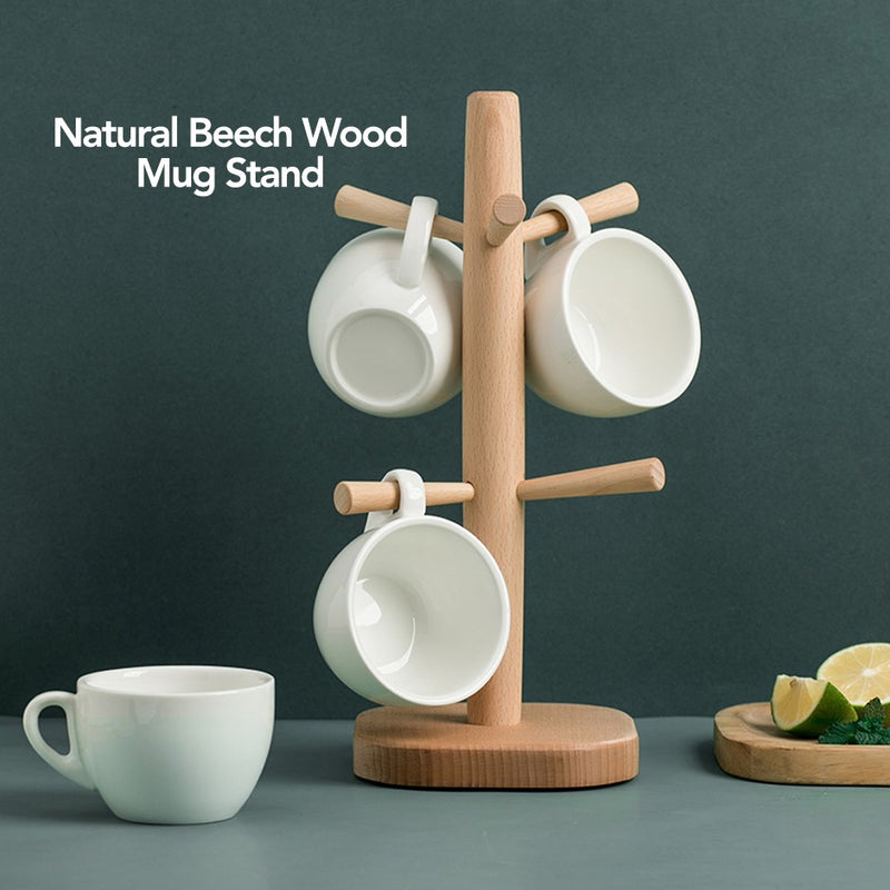 Japanese Style Minimalist Wooden Mug Stand / Cup Holder