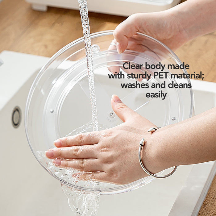 Clear Lazy Susan Rotating Tray for Condiments