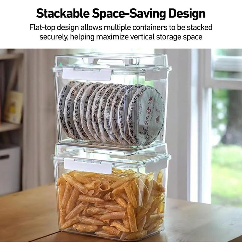 Extra Large Food-Safe Clear Airtight Multipurpose Storage Box with Handle