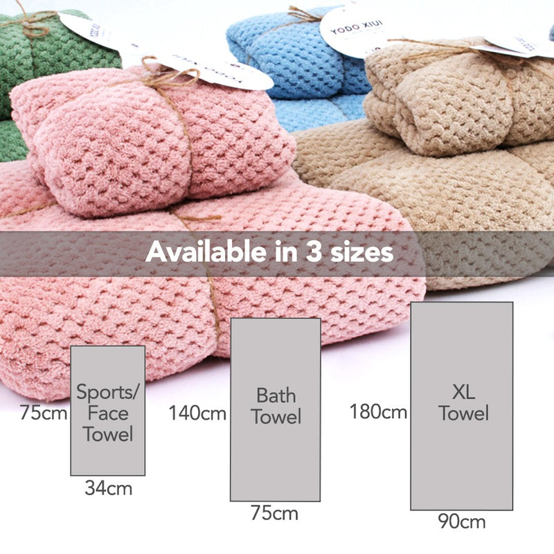 Ultra Absorbent Soft & Lightweight Microfiber Bath / Sports Towel
