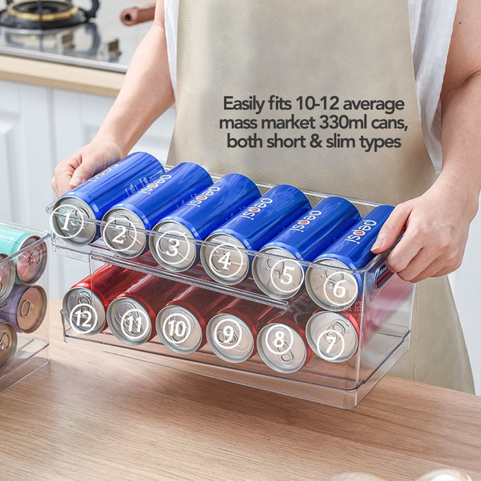 Dual Layer Canned Drinks Organiser for Fridge
