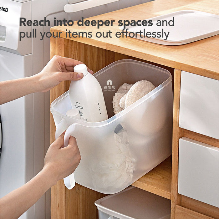 Kitchen Cabinet Storage Box with Lid & Handle