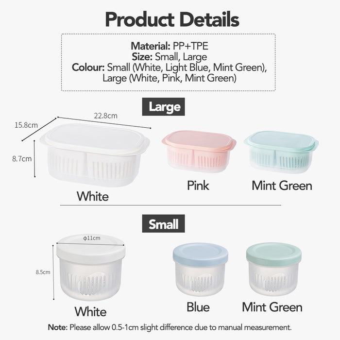 Dual Function Food Storage Container & Colander