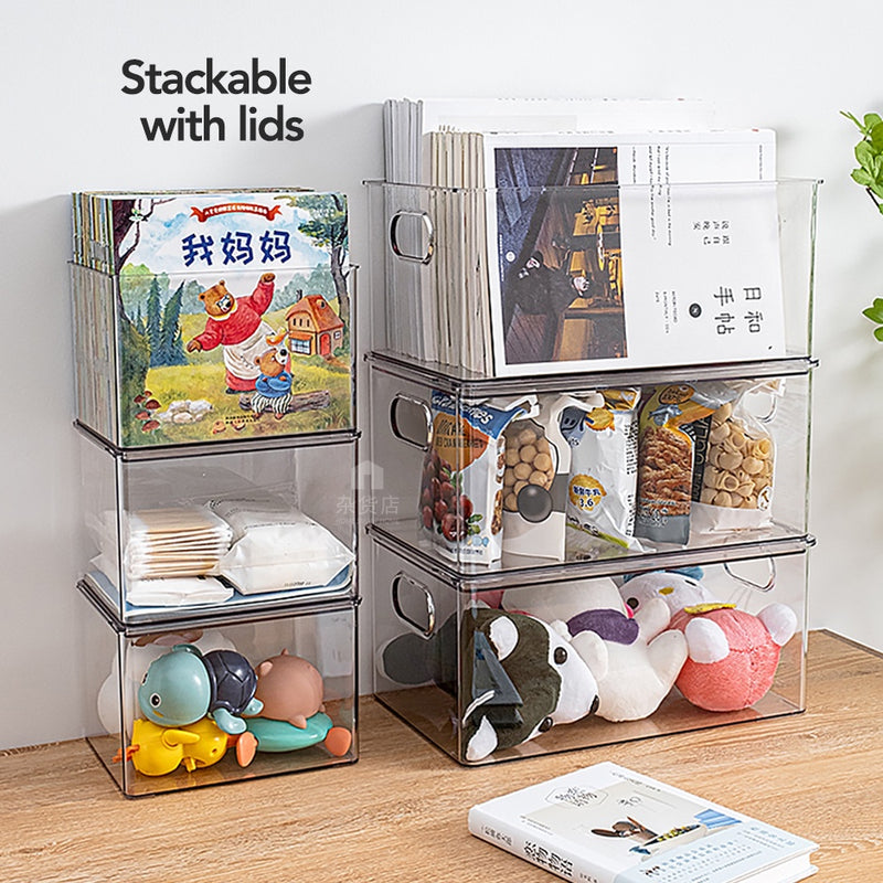 Clear Storage Organiser with Optional Lid