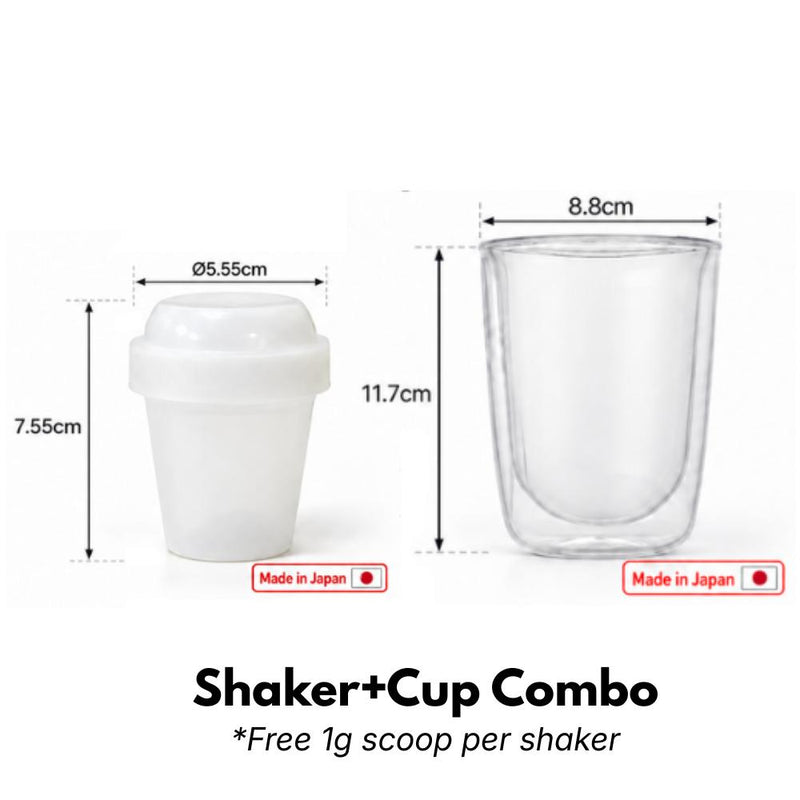 Made in Japan Mini Matcha Shaker & Akebono Tritan Double-Wall Cup 300ml