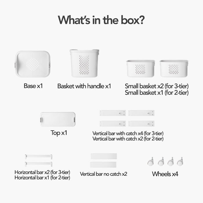 2/3-tier Laundry Basket & Organiser